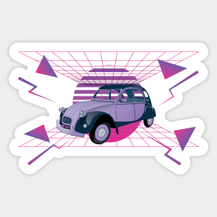 The 2 CV retro vintage deuche Sticker